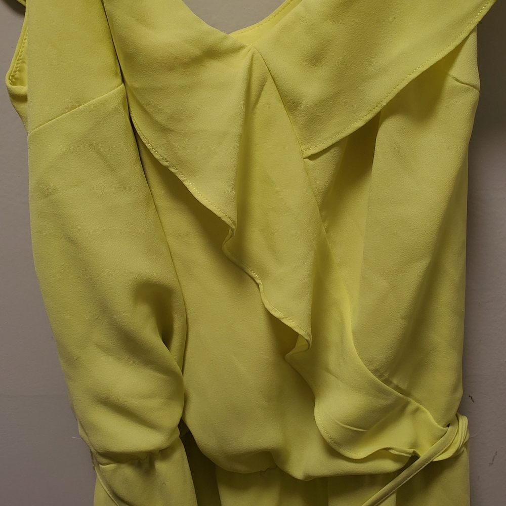 Oasis | Neon | Ruffle Asymmetrical Dress - Picture 3 of 7